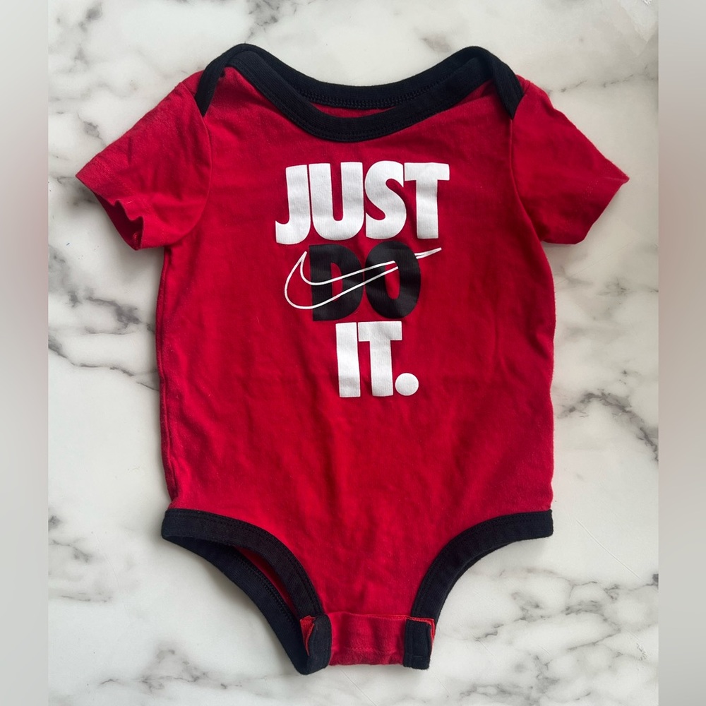 Nike 9 month Just Do It Bodysuit Onesie Baby